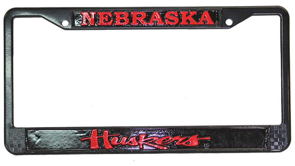 Nebraska Huskers Black License Frame