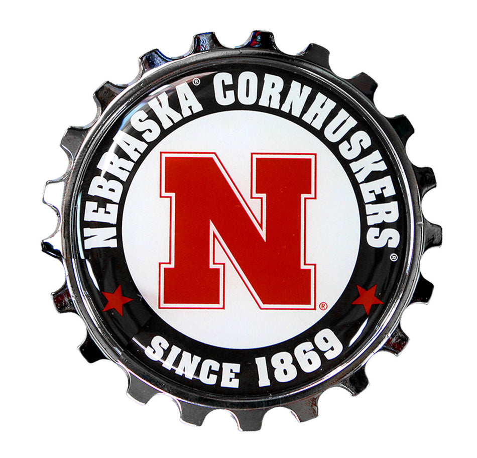 Huskers Bottle Cap Metal Car Emblem