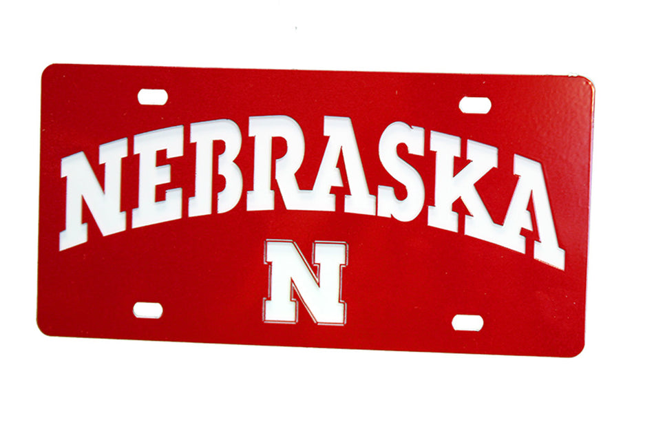 Nebraska N Metal License Plate