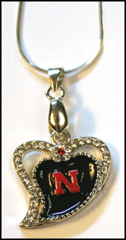 Black Crystal Heart Pendant