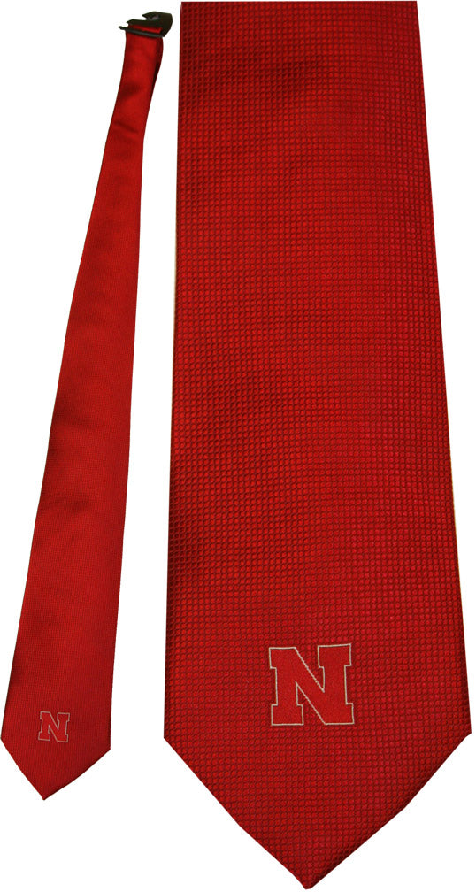 Textured Red Silk Tie