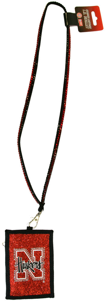 Husker Beaded Lanyard w Wallet