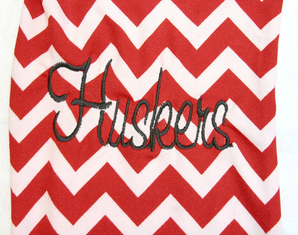 Red Chevron HUSKER Scarf