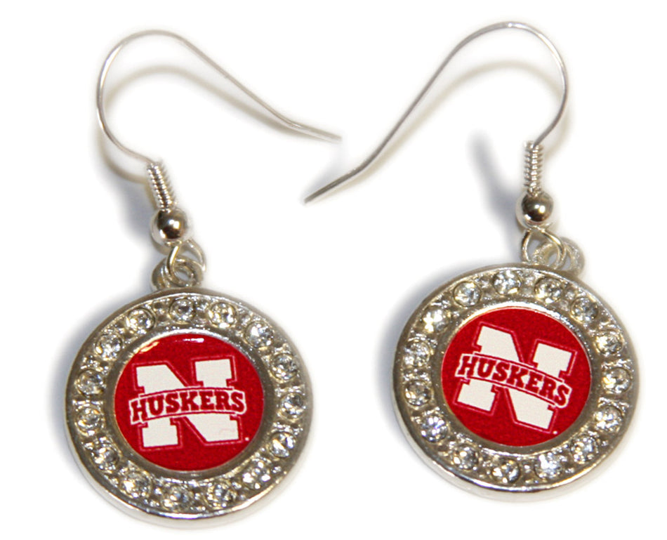 College Earrings - Crystal Small Circle