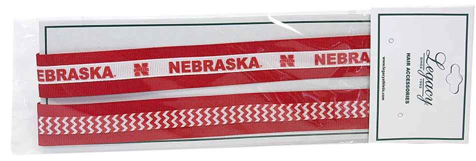 Nebraska Huskers Ribbon Stretch Headbands