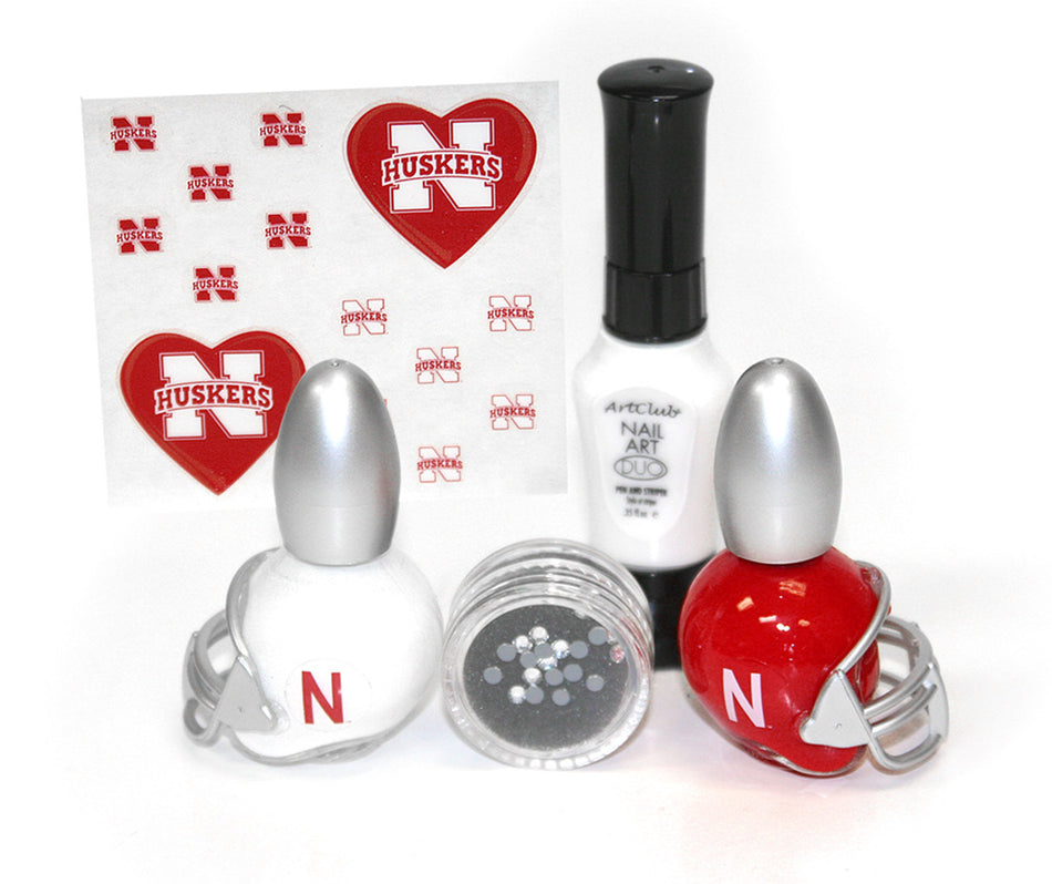 Nebraska Cornhuskers Nail Art Playbook