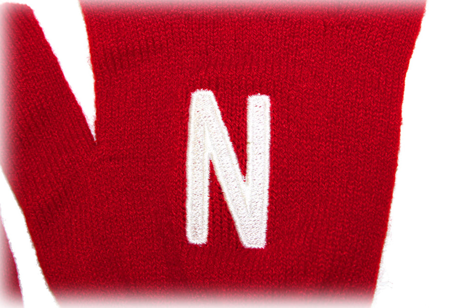 Nebraska Womens Knit Gloves