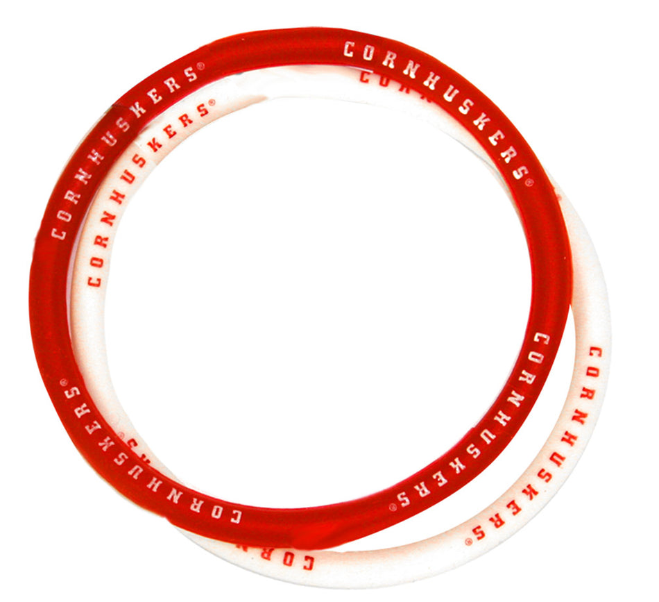Nebraska Cornhuskers Silicone Bracelet 2 Pack