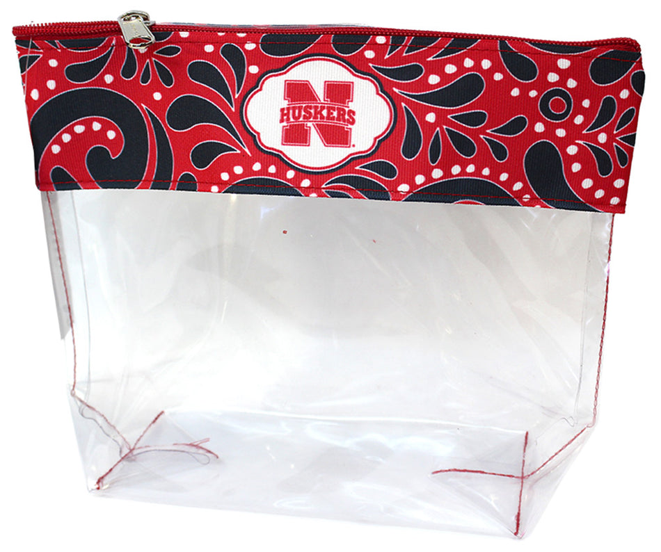 Husker Clear Travel Zipper Pouch