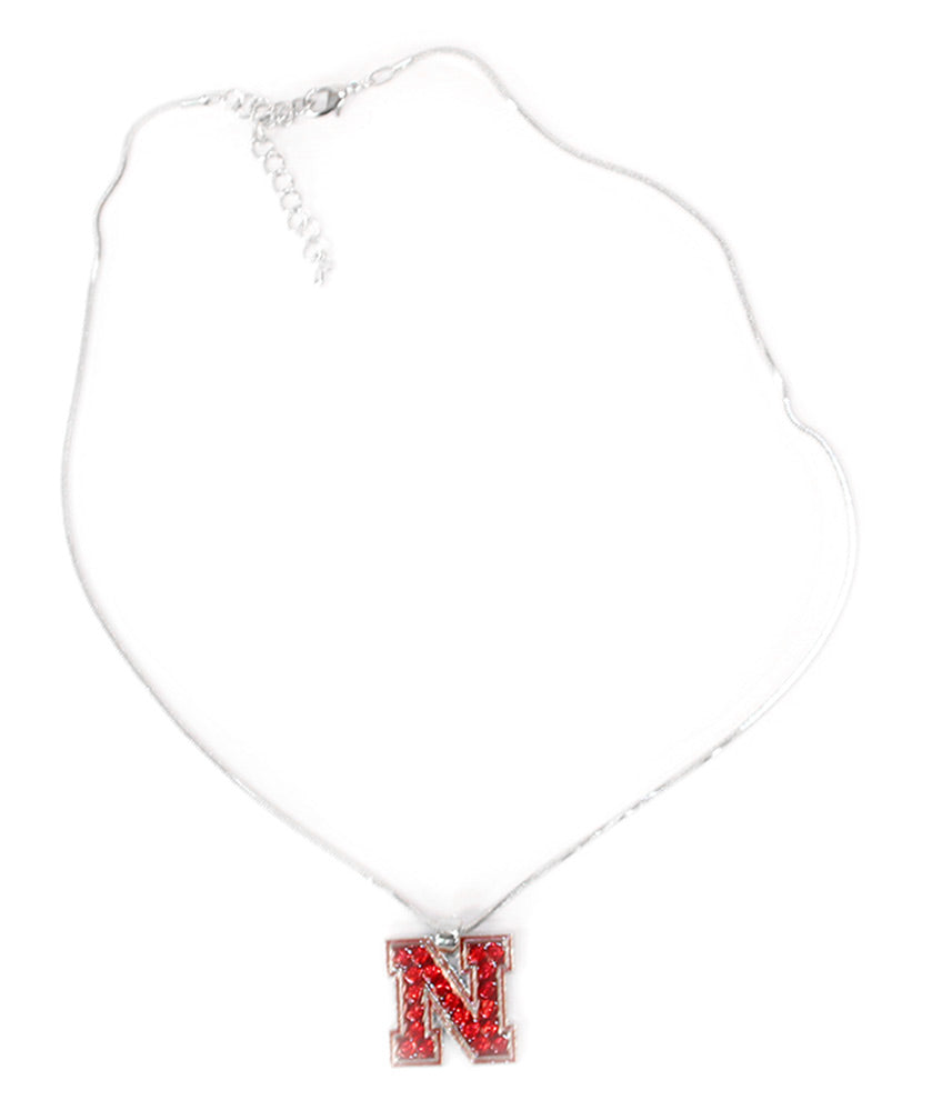 Crystal N Pendant Necklace