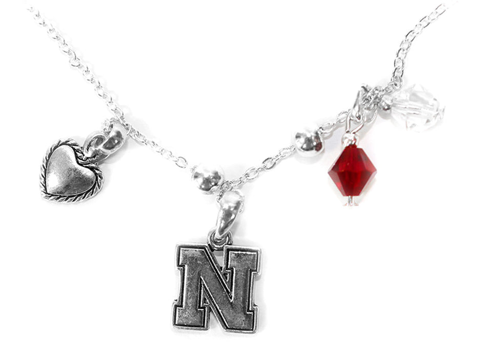 Beaded Heart N Charms Necklace