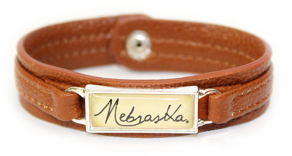 Nebraska Cornhuskers Leather Bracelet