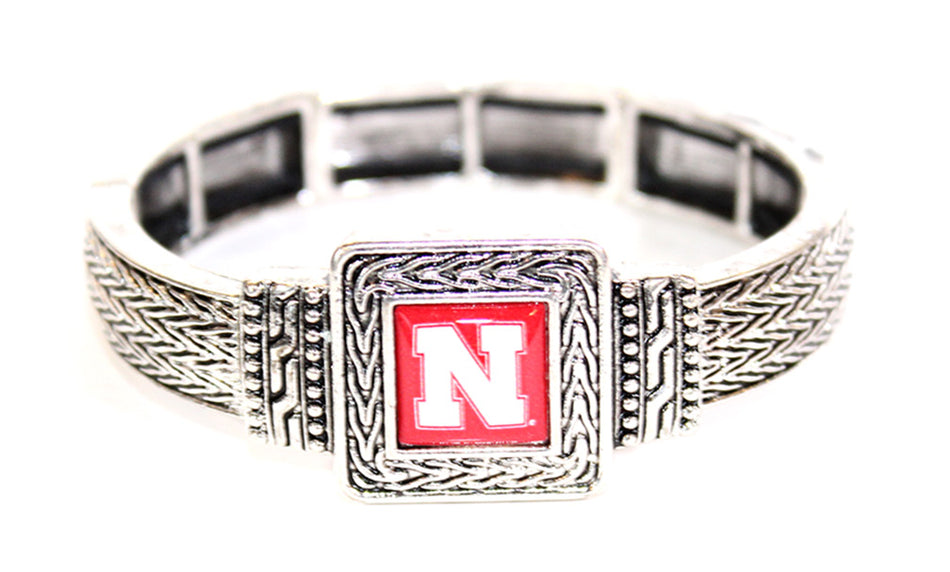 Nebraska Square Stretch Bracelet