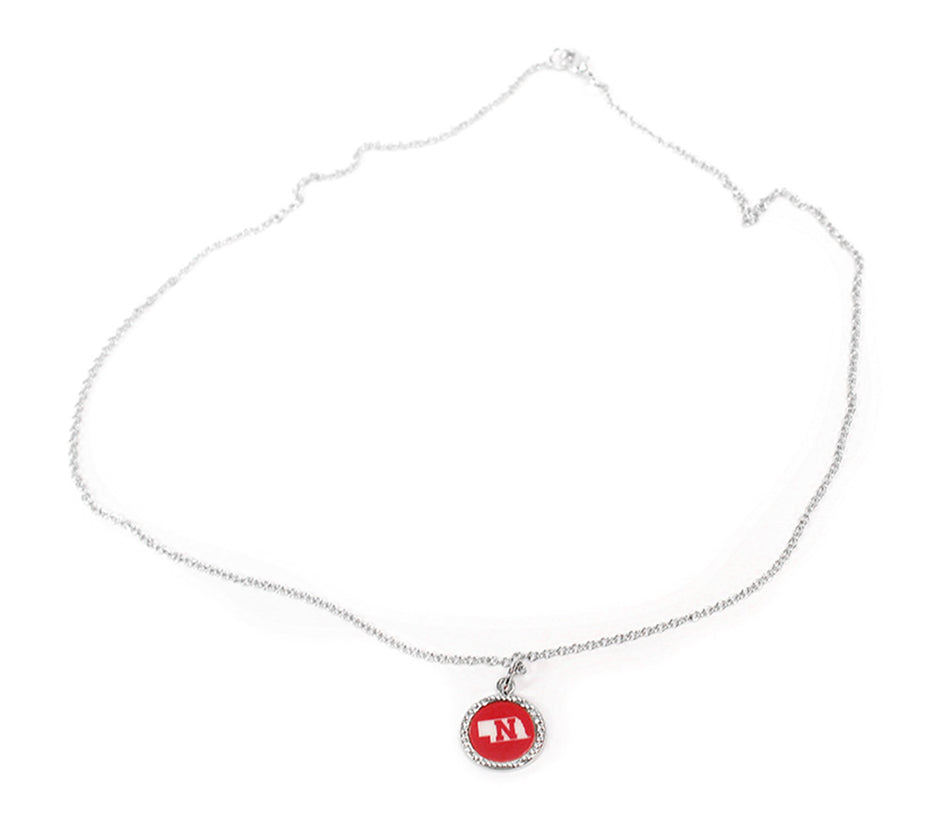 Cornhuskers State Necklace Charm