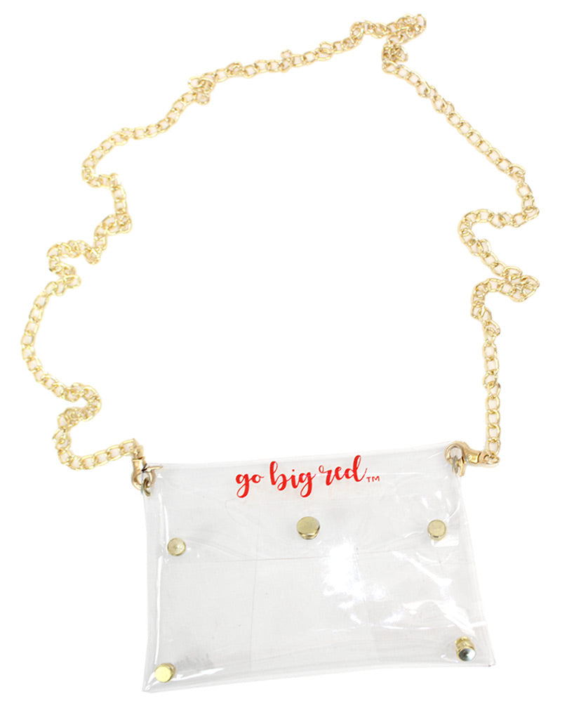 Clear Go Big Red Purse