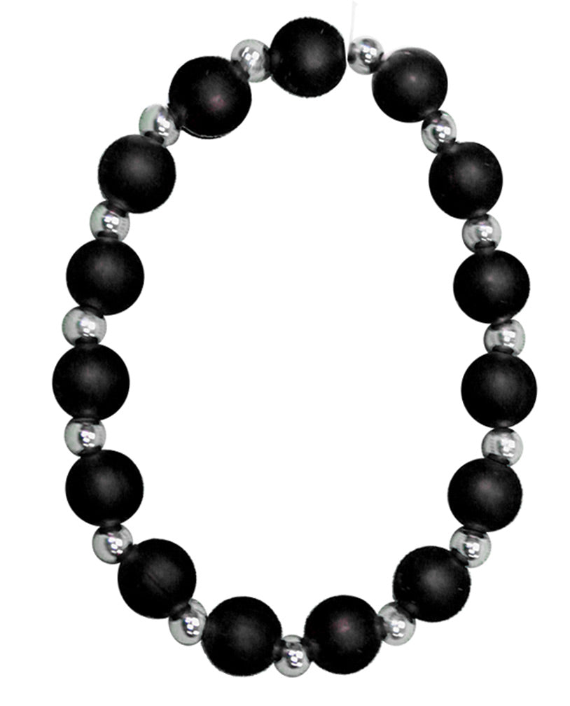 Black Bead Bracelet