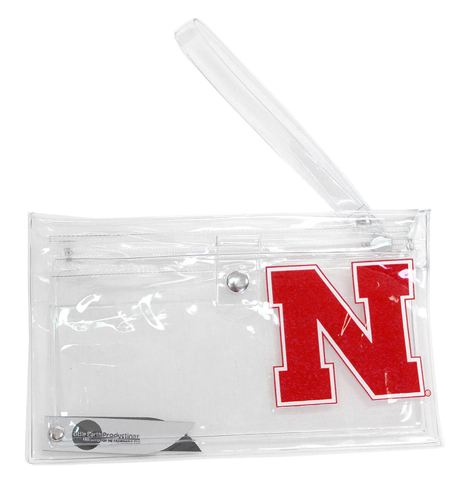 Husker Fan Clear Ticket Wristlet