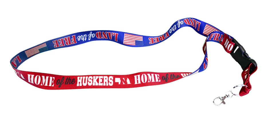 Patriotic Huskers Lanyard