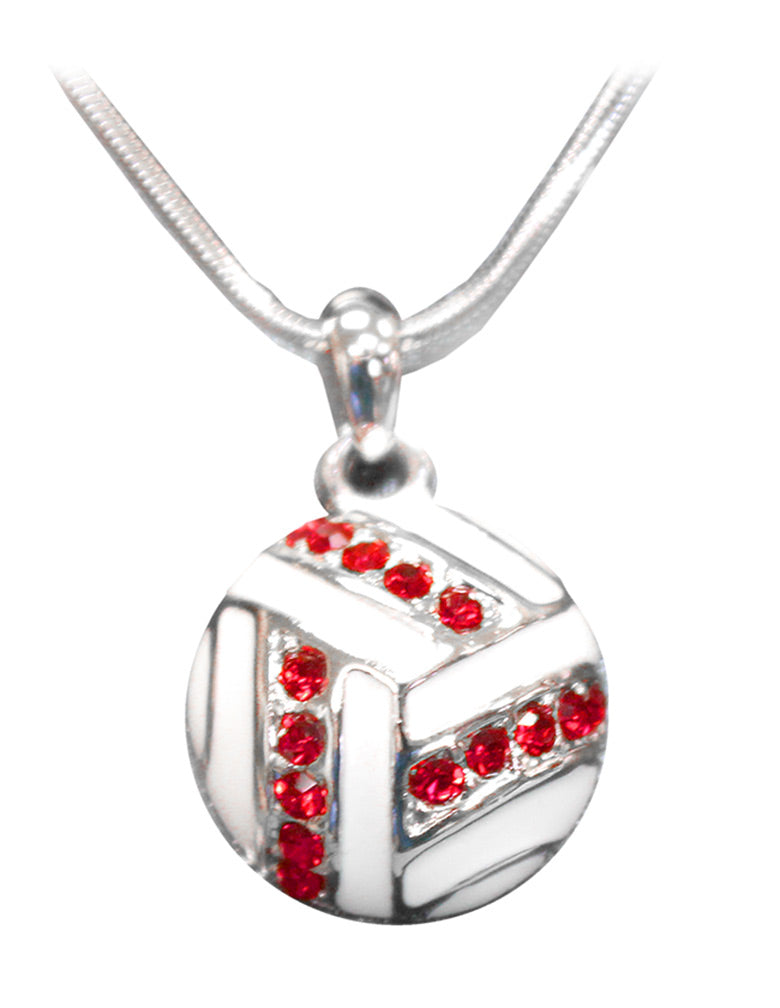 Sparkle Volleyball Charm Necklace