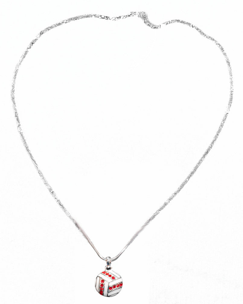 Sparkle Volleyball Charm Necklace