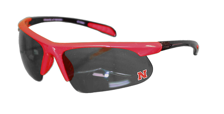 Nebraska Red N Black Shield Sunglasses