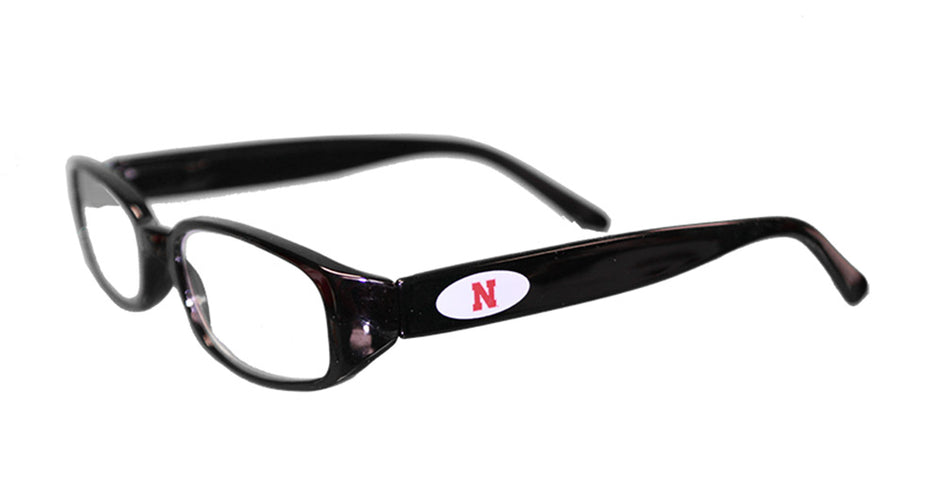 Husker Black Oval Reader Glasses