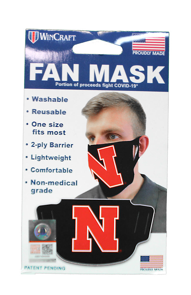 Husker Fan Mask - Black