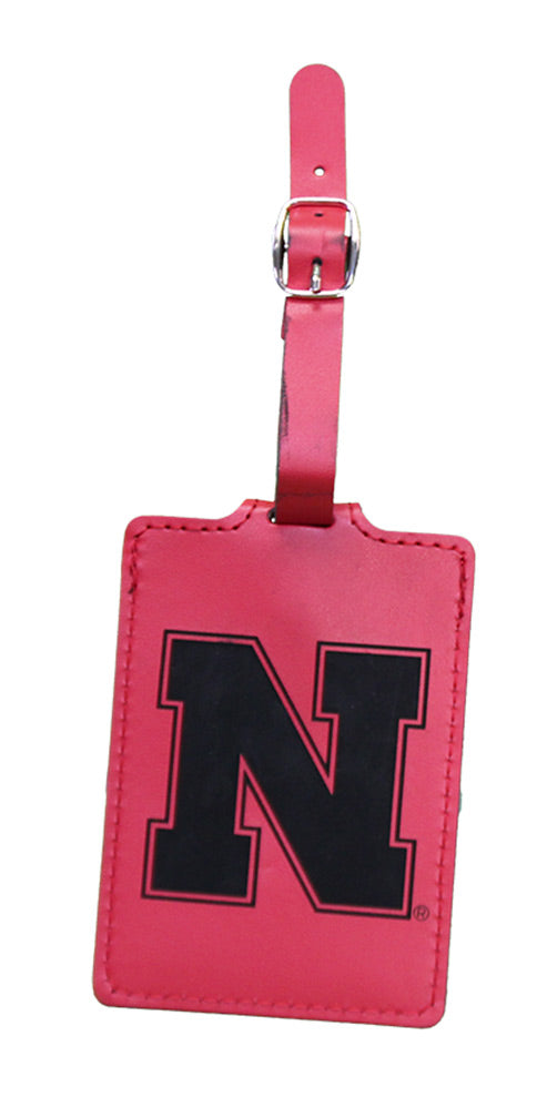 Suede Laser Engraved Nebraska Luggage Tag