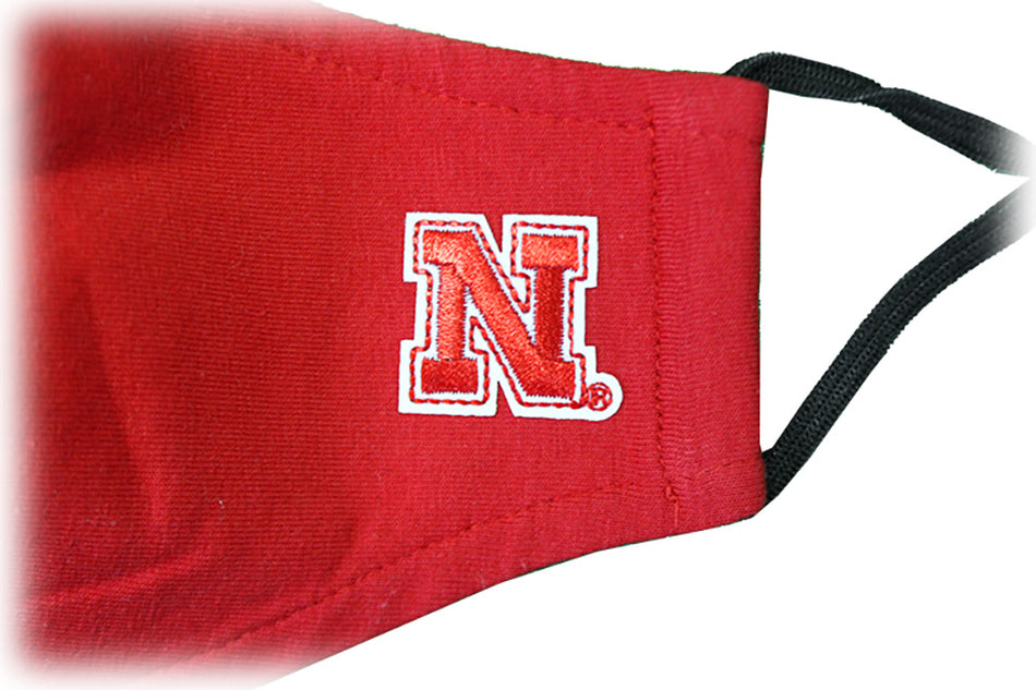 Red Nebraska N Patch Face Cover