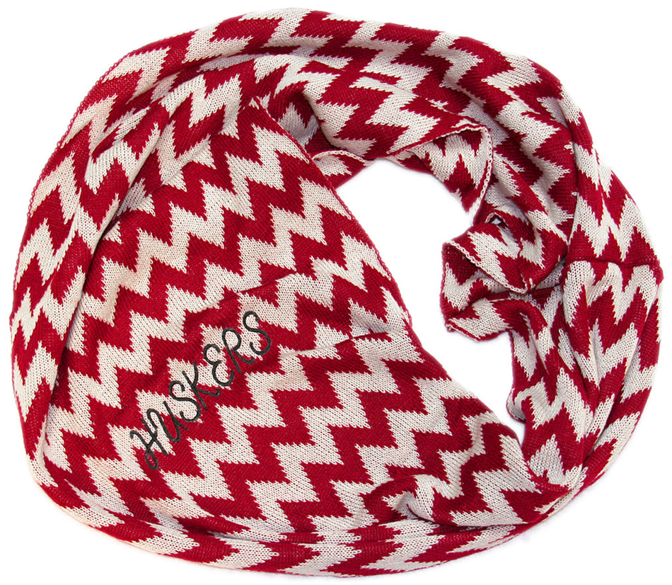 Red Chevron HUSKERS Scarf