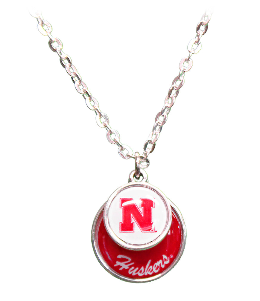 Huskers Stacked Disc Necklace
