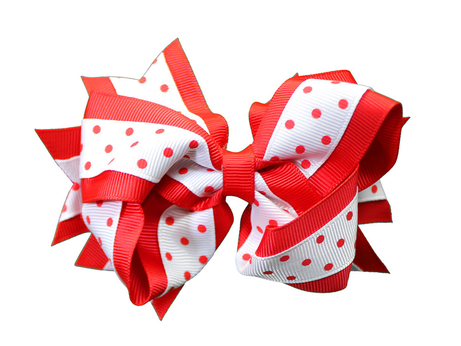 Polka Dot Game-Day Hair Clip