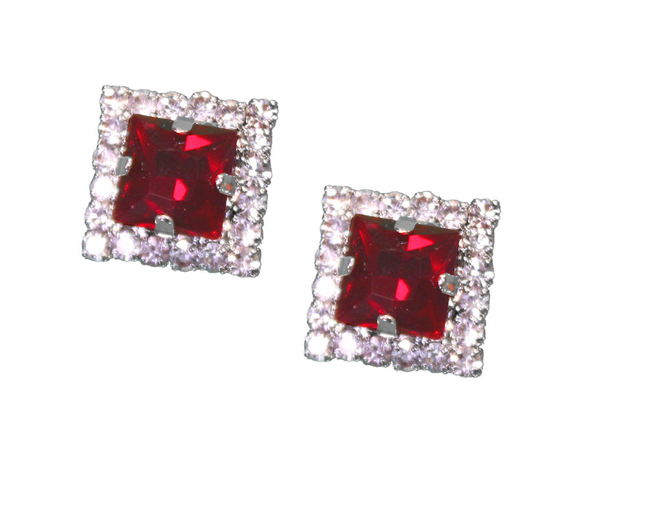 Ruby Game Day Bling Post Earrings