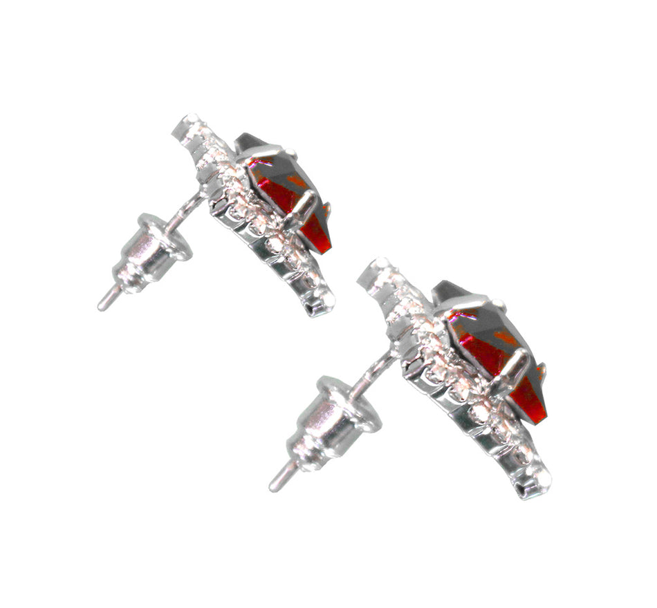 Ruby Game Day Bling Post Earrings