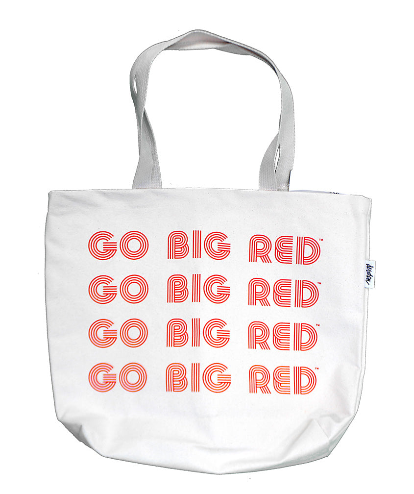 Go Big Red Retro Canvas Tote