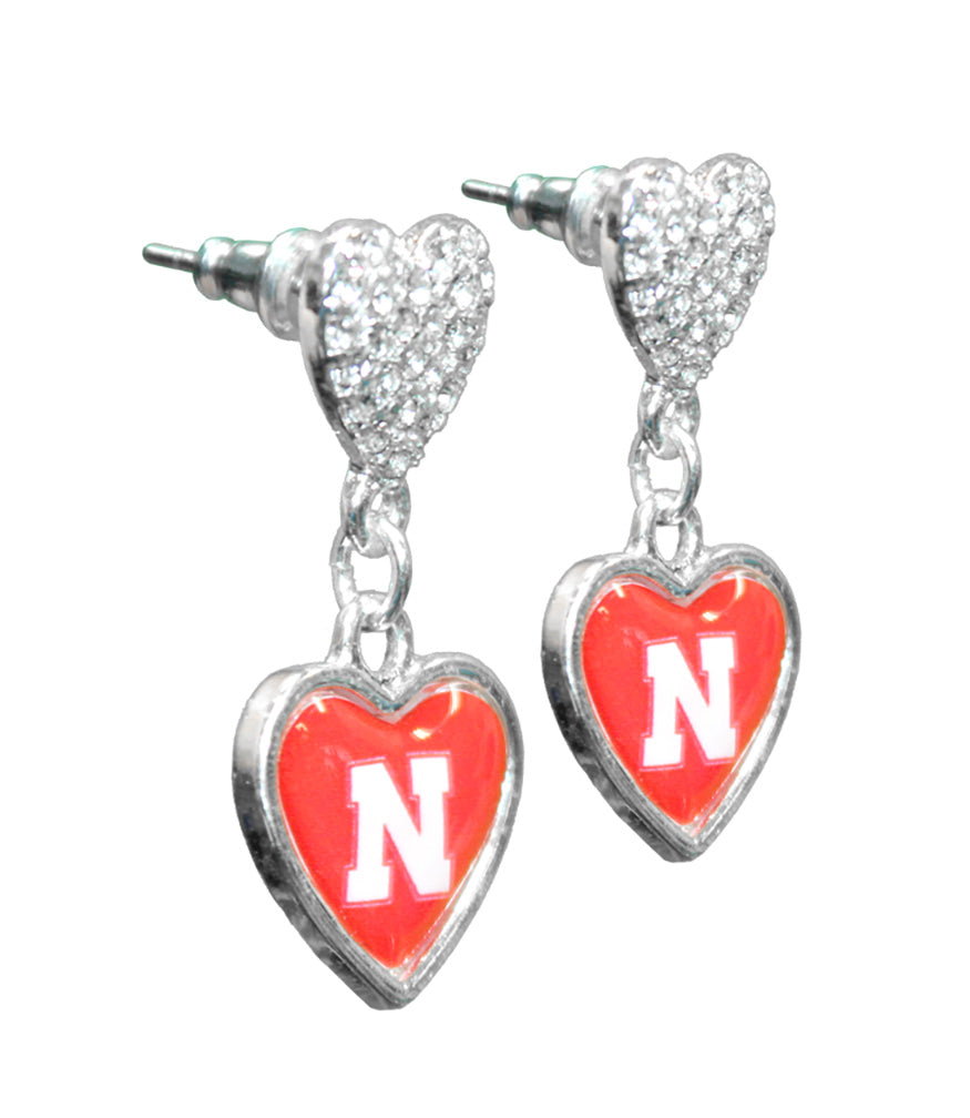 Nebraska Amara Heart Dangle Earrings