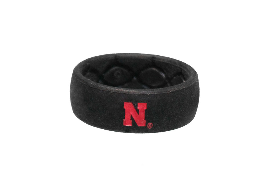 Nebraska Cornhuskers Original Black Silicone Ring Groove Life