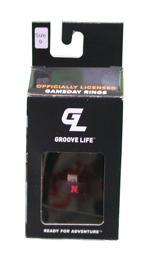 Nebraska Cornhuskers Original Black Silicone Ring Groove Life