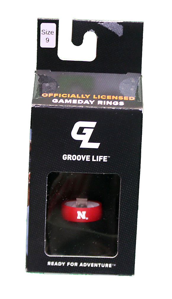 Nebraska Cornhuskers Original Red Silicone Ring Groove Life