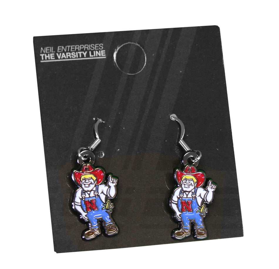 NEW HERBIE!  Herbie Husker Nebraska Dangle Earrings