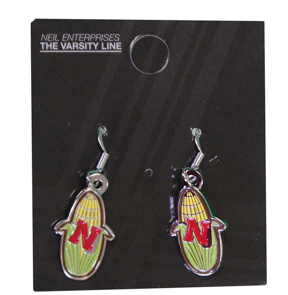 Huskers Corn Cob Dangle Earrings