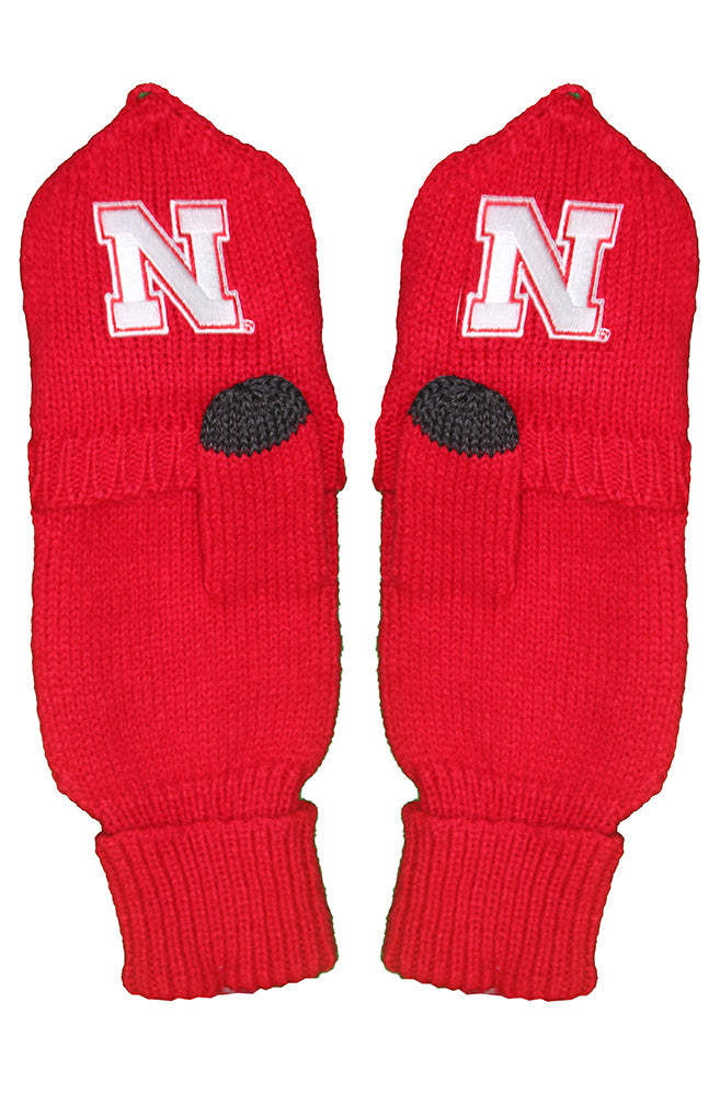 Womens Nebraska Escanaba Flip Top Knit Mitten