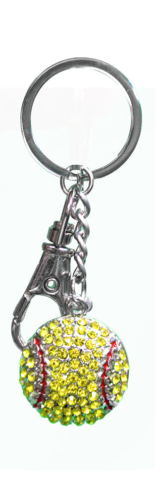 Nebraska Softball Bling Keychain