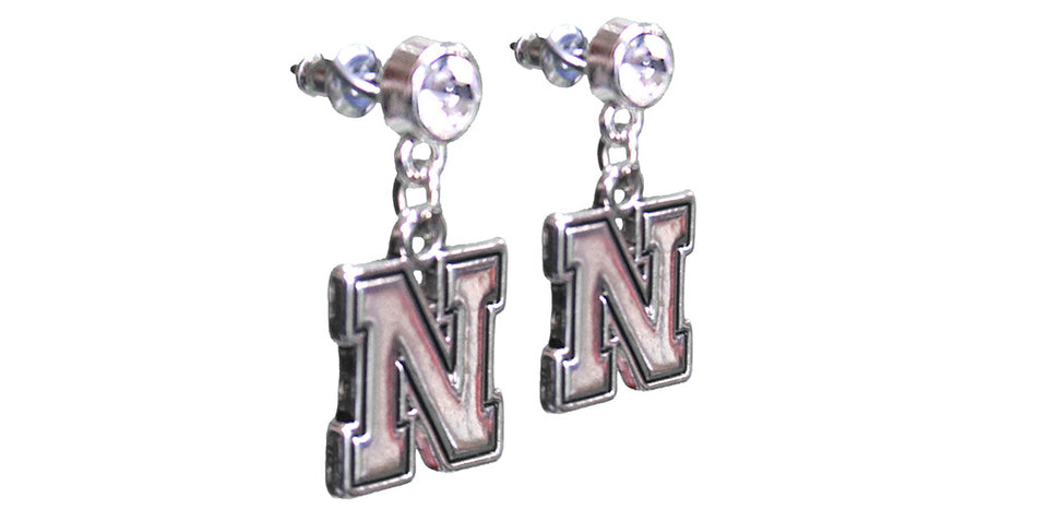 Silver Nebraska Iron N Lydia Faux Diamond Earrings