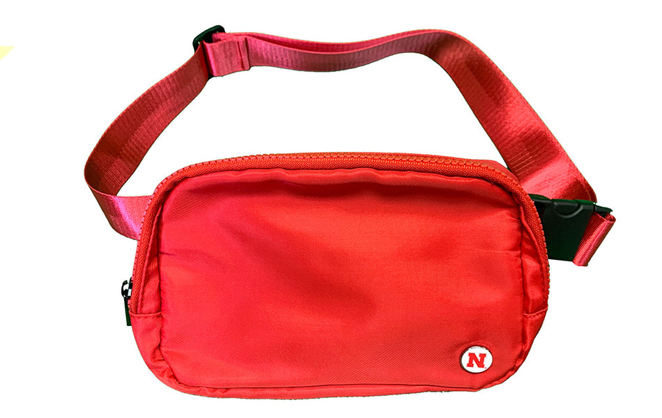 Nebraska Medallion Belt Bag - Red