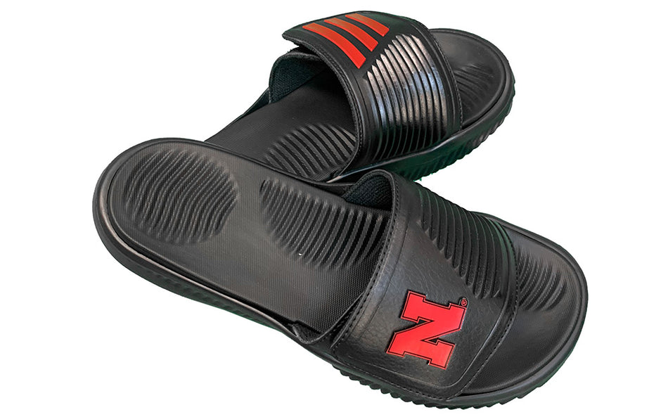 Adidas 2024 Black Nebraska Alpha Bounce v2 Slide