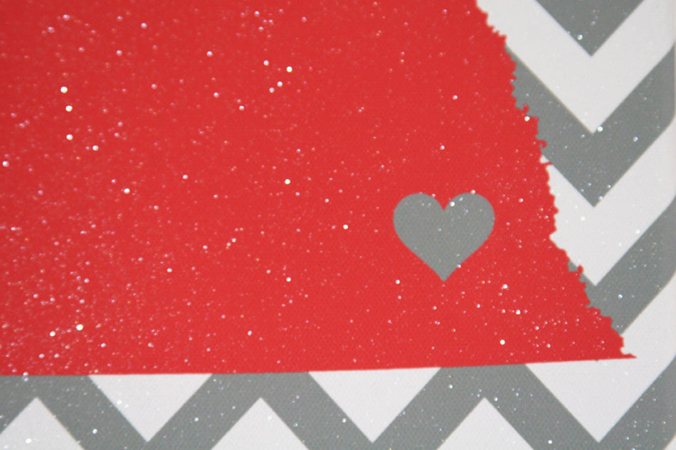 Cornhuskers Love Canvas