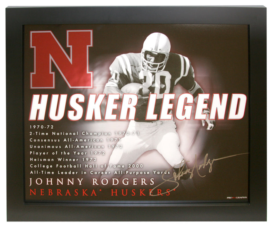 Johnny Rodgers Autographed Legend Framed Print