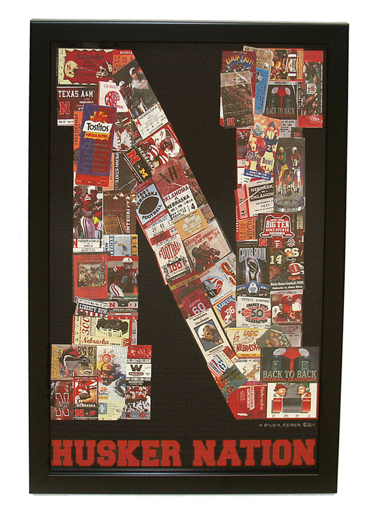 XLarge Iron N Framed Ticket Print - Black