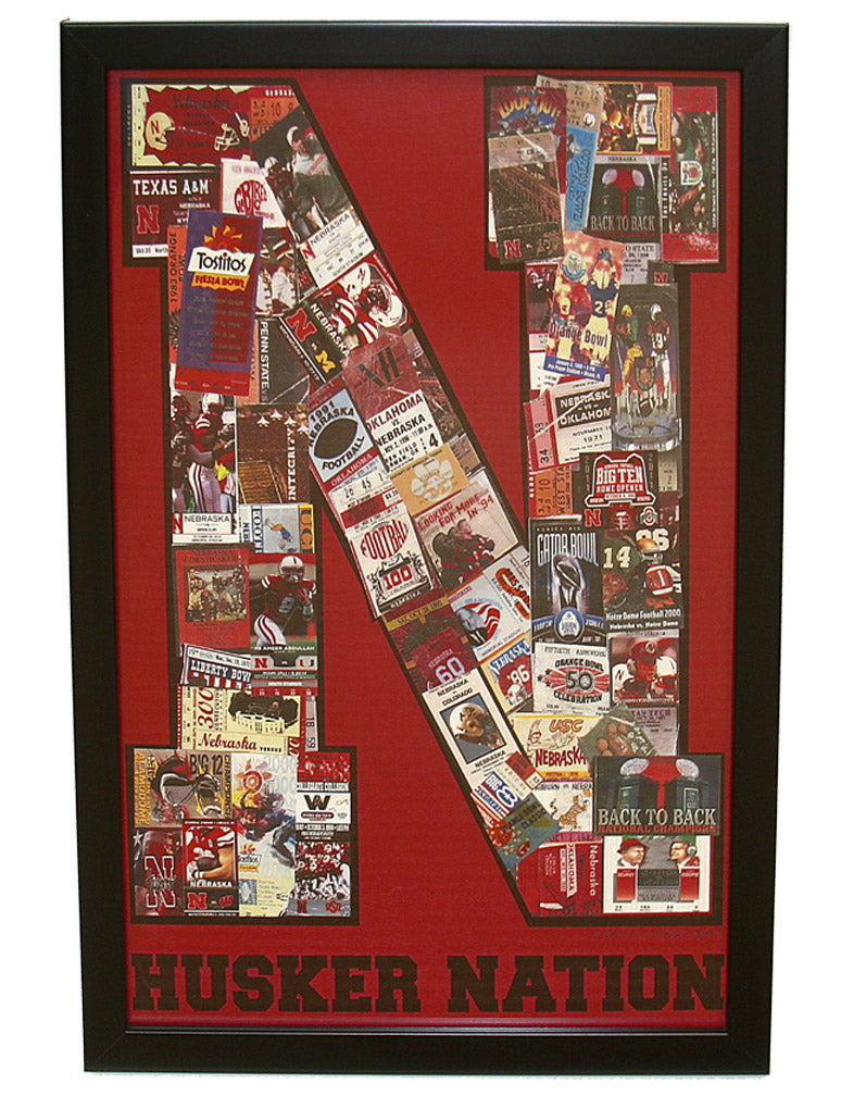 XLarge Iron N Framed Ticket Print - Red
